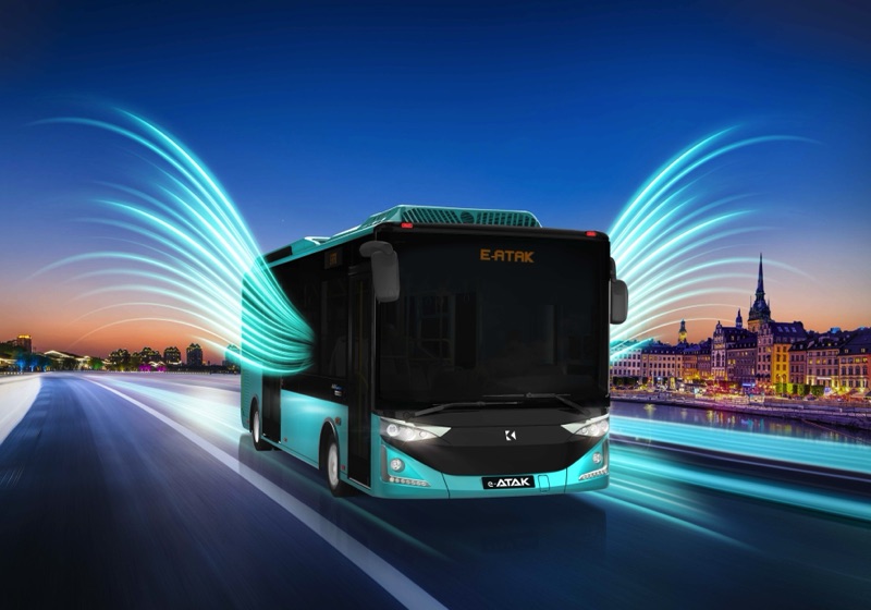 Antalya’nın ilk elektrikli otobüsü Karsan e-ATAK 