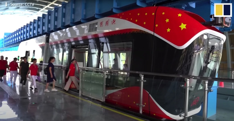 Çin, enerjisiz uçan trenleri deniyor 1