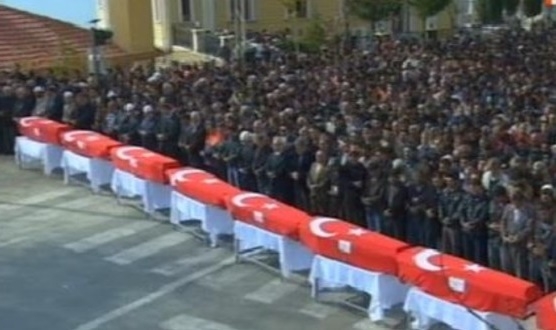 Ermenek`te ölen 8 madenci toprağa verildi