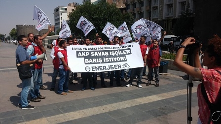 Enerji işçilerinden Diyarbakır’dan barışa destek