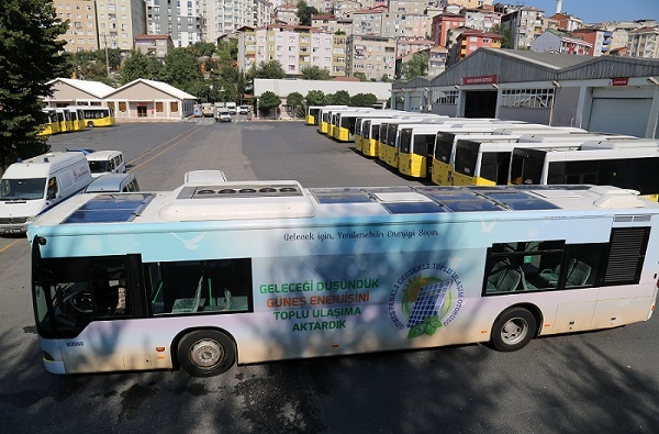 İstanbul`da güneş enerjili belediye otobüsü!