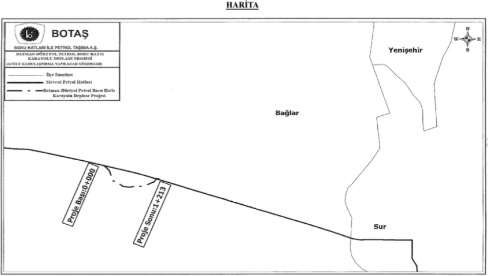 Petrol boru hattı için kamulaştırma