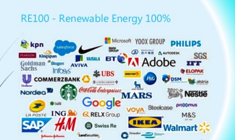 100 şirketten yüzde 100 yeşil enerji hedefi