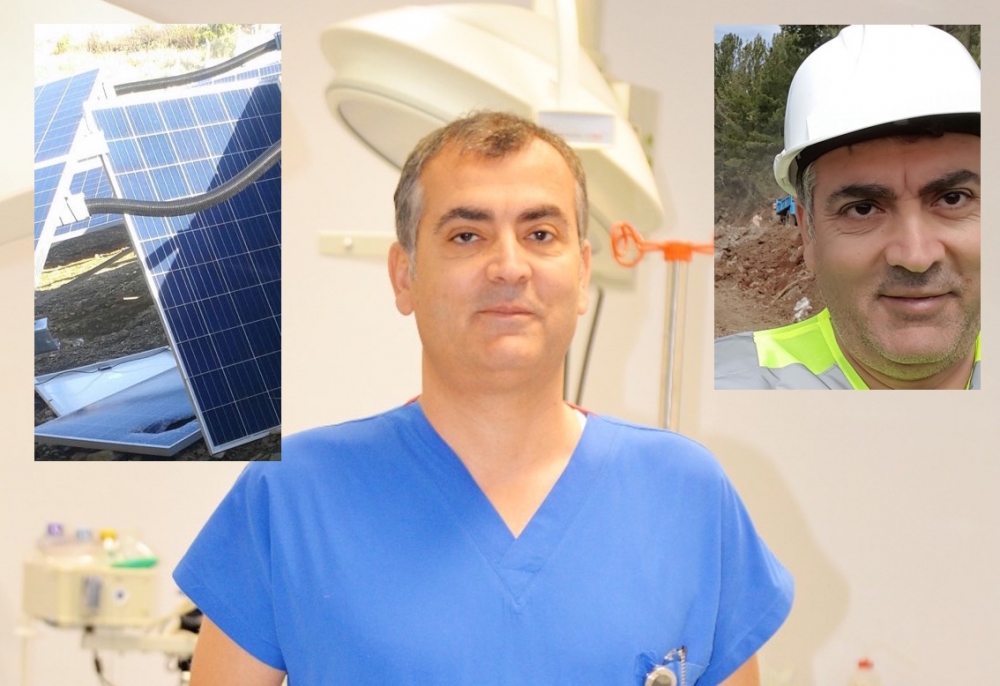 Güneş santralinin hortum ile imtihanı!