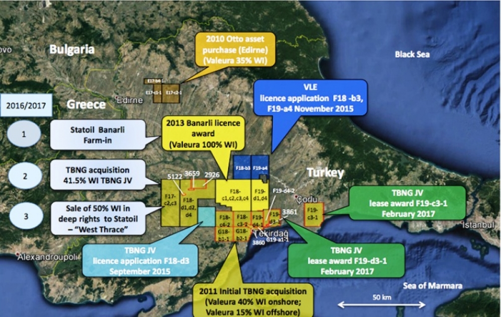 Kanadalı Valeura, Trakya'da ilk derin kuyu sondajını tamamladı
