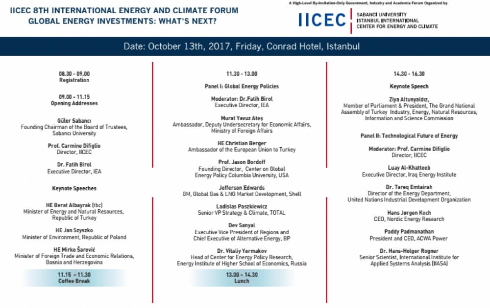 IICEC Enerji ve İklim Forumu 13 Ekim’de