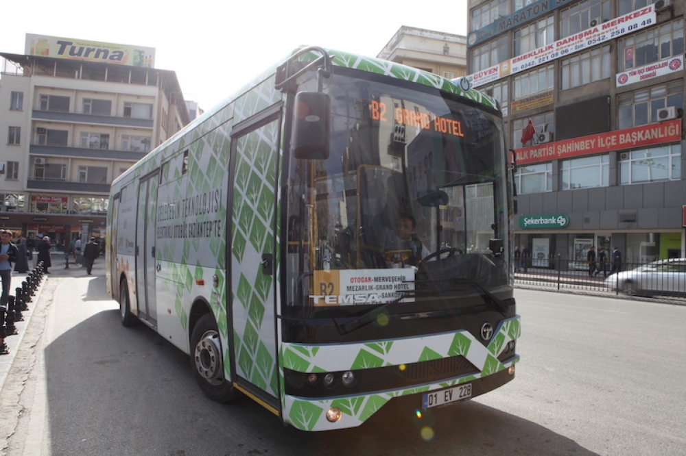 Gaziantep’te elektrikli otobüsler yola çıktı