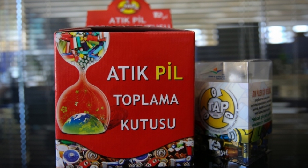 Uşak'ta bir yılda 3 bin 655 kilogram atık pil toplandı