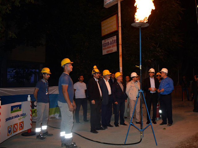 Doğubeyazıt’a doğalgaz akışı başladı