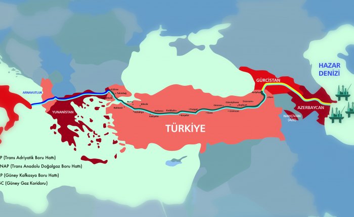 TANAP'la gelen Azeri gazı TAP hattına basıldı