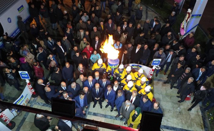 Salihli’de ilk doğalgaz şehit ailesine verildi