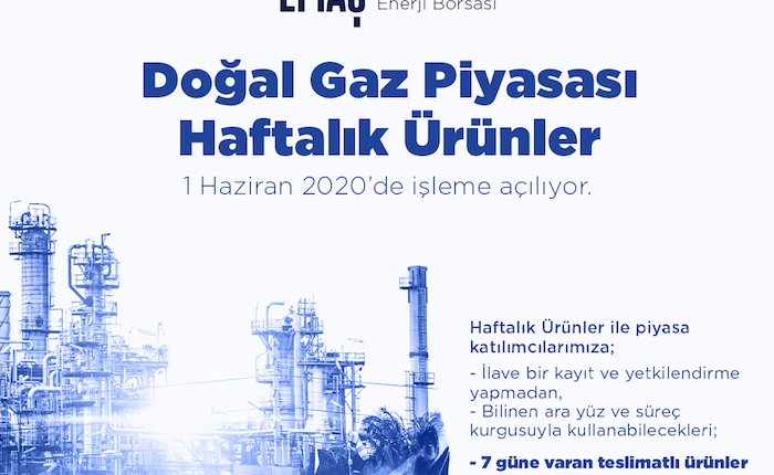 Doğalgaz piyasası haftalık ürünler işleme açılıyor