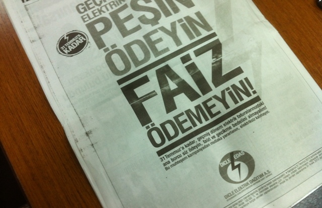 Dicle EDAŞ`ta peşin ödemeye faiz yok