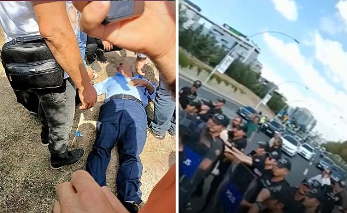 Akaryakıtçıların oturma eylemine polis müdahale etti