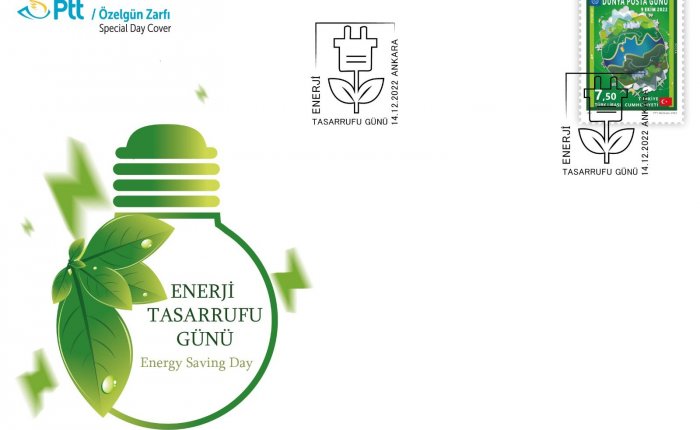 PTT Enerji Tasarrufu Günü özel gün zarfı çıkardı