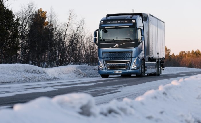 Hidrojenli Volvo  test sürüşünde