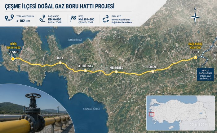 BOTAŞ'tan 102 kilometrelik Çeşme hattı kararı