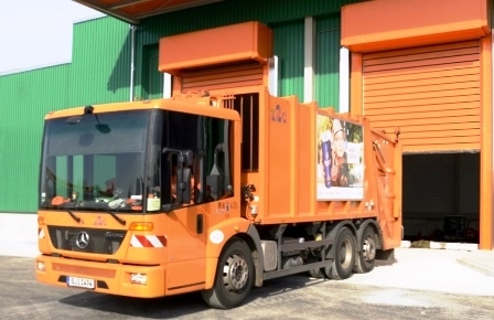 Çöp gazıyla çalışan çöp kamyonu!