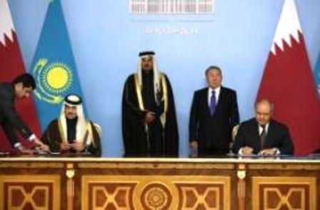Kazakistan ile Katar işbirliği anlaşması imzaladı