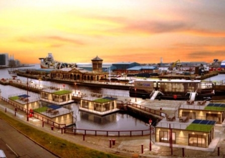 İskoçya’da Güneş enerjili yüzer evlerden köy kurulacak