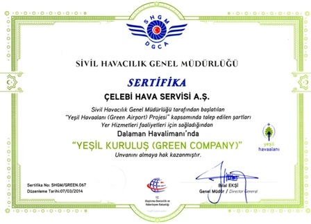 Çelebi Hava Servisi Dalaman`ı da yeşertti