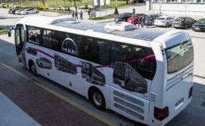 Türkiye`nin ilk güneş paneli destekli otobüsü yollarda