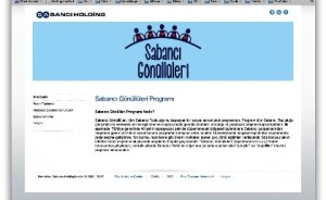 Sabancı Gönüllüleri’nin web sitesi yayında