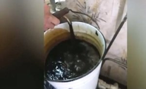 Rus köyünde musluklardan petrol aktı