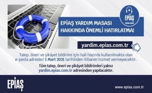 EPİAŞ Yardım Masası tek bir e-posta ile hizmet verecek