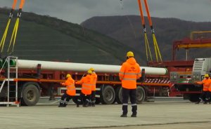 TPAO'nun çıkaracağı Karadeniz gazını taşıyacak borular Filyos'ta