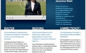 Gazprom internet sayfası Almanca!